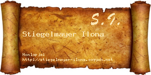 Stiegelmayer Ilona névjegykártya